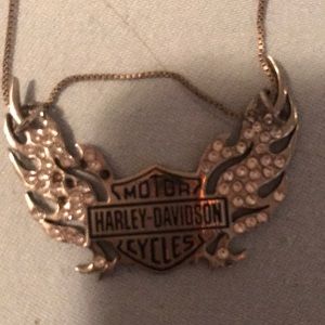 Harley Davidson flame necklace